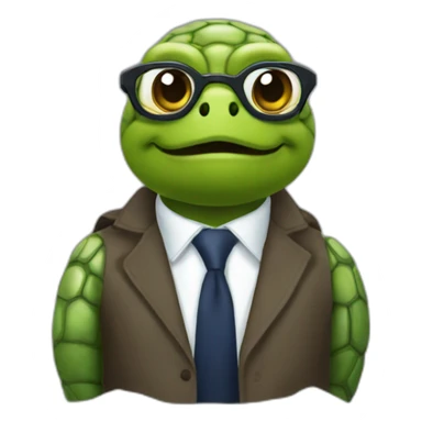 François Hollande wearing turtle disguise sticker