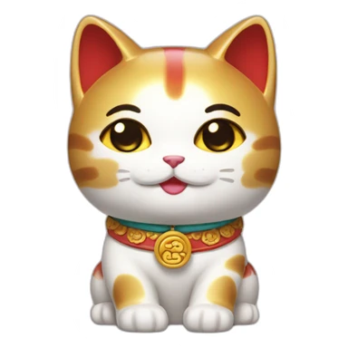 the cutest maneki neko ever sticker
