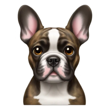 Brindle French bulldog sticker
