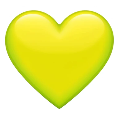 fluorescent yellow heart sticker
