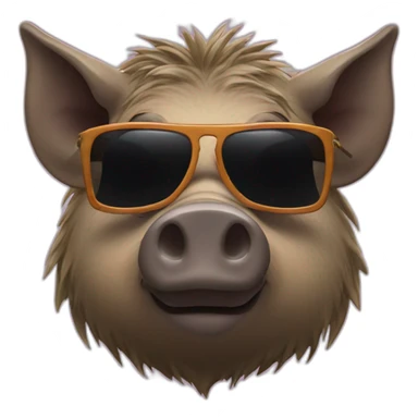 Boar with sunglasses sticker