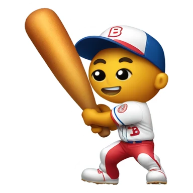 Corndog playing baseball sticker