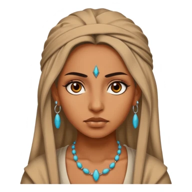 ldesert woman with piercings just face  sticker