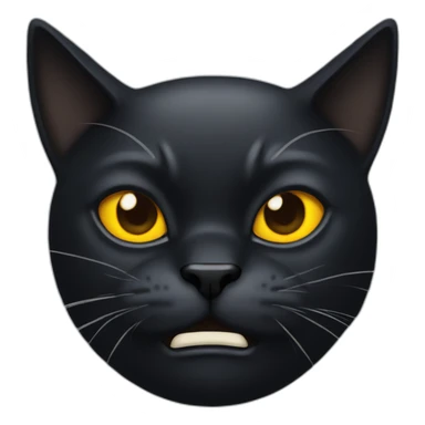black cat angry sticker