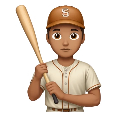 baseball player holding bat sticker