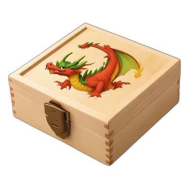 dragon bento wooden box sticker