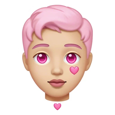 pink heart eyes emoji  sticker
