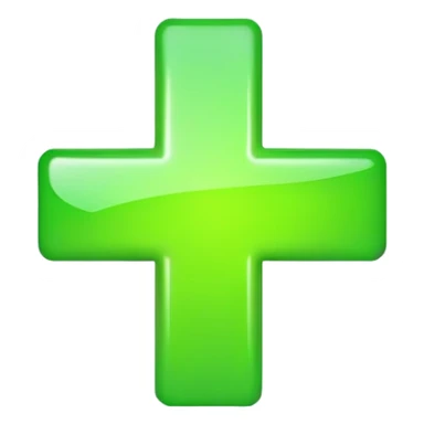 bright green plus sign sticker