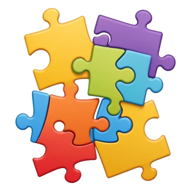 puzzle pieces fitting together sticker