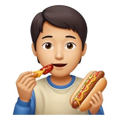 Asian eating dog sticker