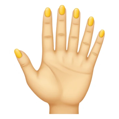yellow hand counting sticker