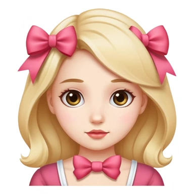 girl with ￼a cute bow  sticker