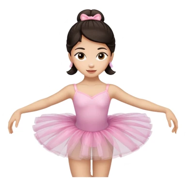 balerina dark hair sticker