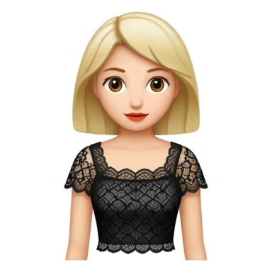 woman with lace patterned top sticker