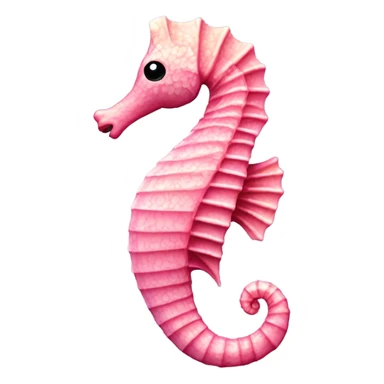 Pink light sea horse sticker