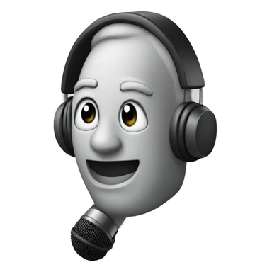 microfono con auriculares sticker