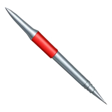 needle with pointed tip and thread sticker