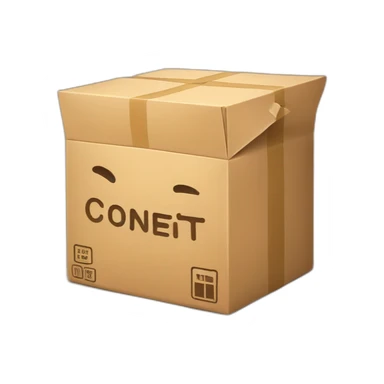 A package box with the word content written on it sticker