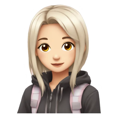 in love cute anime girl sticker