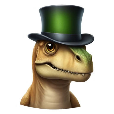 Dinosaur with a top hat  sticker