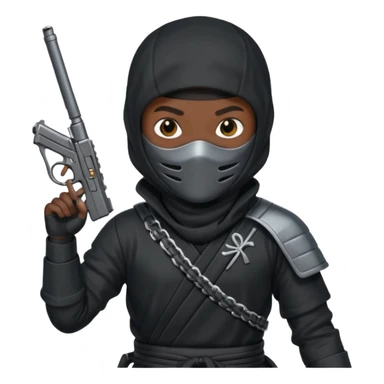 Una persona que sea así 🥷 pero con una pistola  sticker