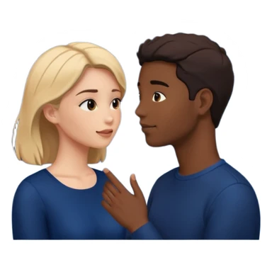 couple talking with night sky  sticker