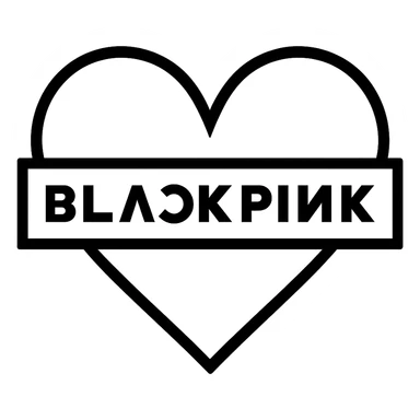 Blackpink heart, no background sticker