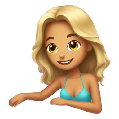 Girl tanning in the tanning booth sticker