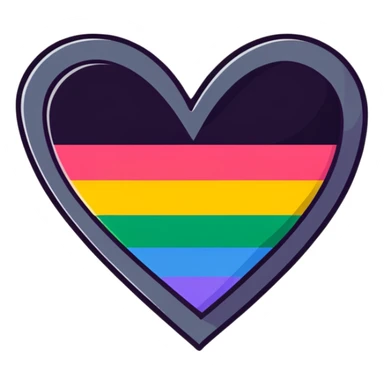 lesbian pride flag heart sticker