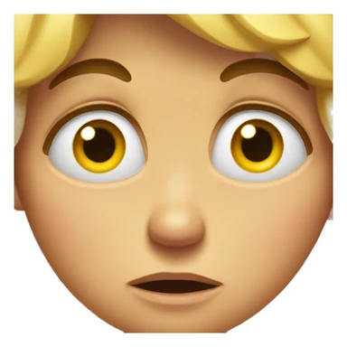 Frightened face with sweat going down face sticker