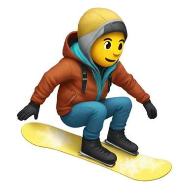 Snowboarding with hoodie on sticker