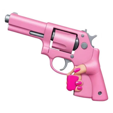 Image of only a hand Holding a pink gun. The nails should be pink too. The gun should be a pistol  sticker