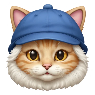 cat with with rapper popcorn with cap sticker