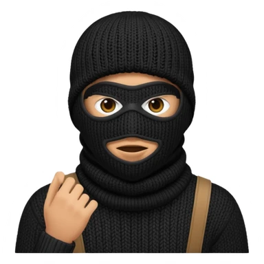 Ski mask black sticker