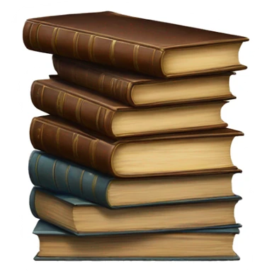 a stack of old books sticker