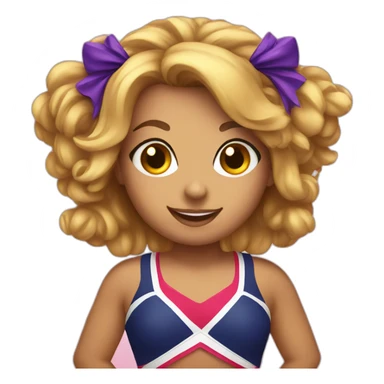 cheerleader with pompons sticker