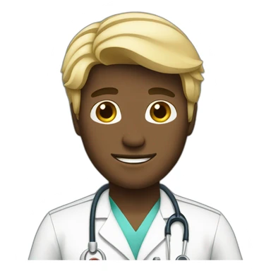Blond Male nurse in full sticker