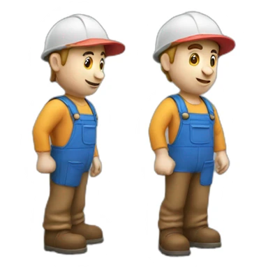 A plumber working in 3d  sticker