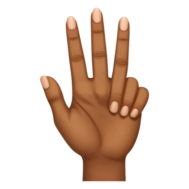 a closed hand with the index finger and middle finger pointing sticker