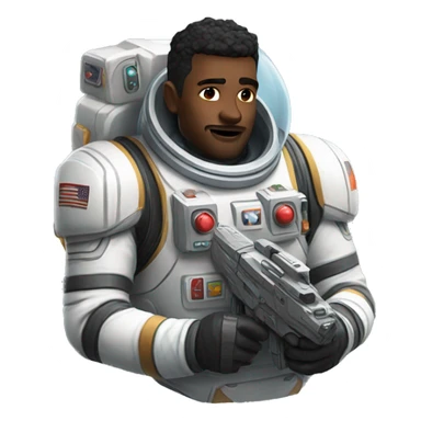  man in space playing valorant game sticker