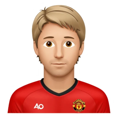 Van der Sar Dutch footballer in red Manchester United jersey minimal details no text no background sticker