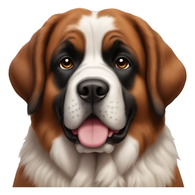 Pink colored Saint Bernard sticker