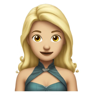 blonde girl in cosplay dress sticker