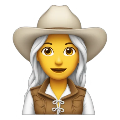 Mujer vaquera piel blanca sticker