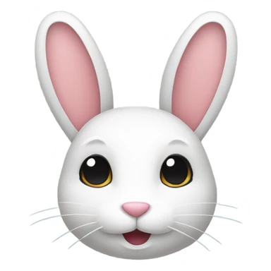 A bunny with the style of IOS sticker