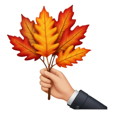  autumn in a hand sticker