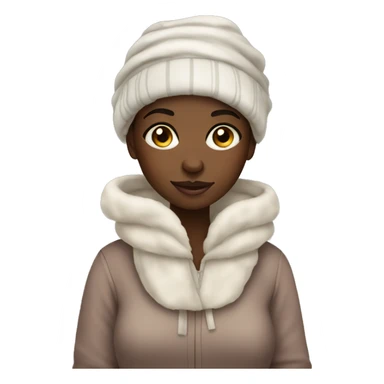 cozy black girl sticker