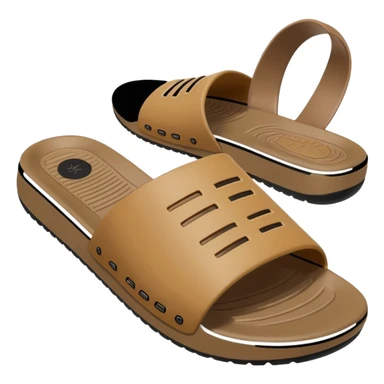 yeezy slide sandal in tan color sticker