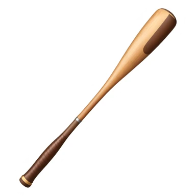 short thick wooden baseball bat slightly angled sticker