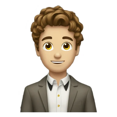 A rich teen man whit Brown hair and money sticker